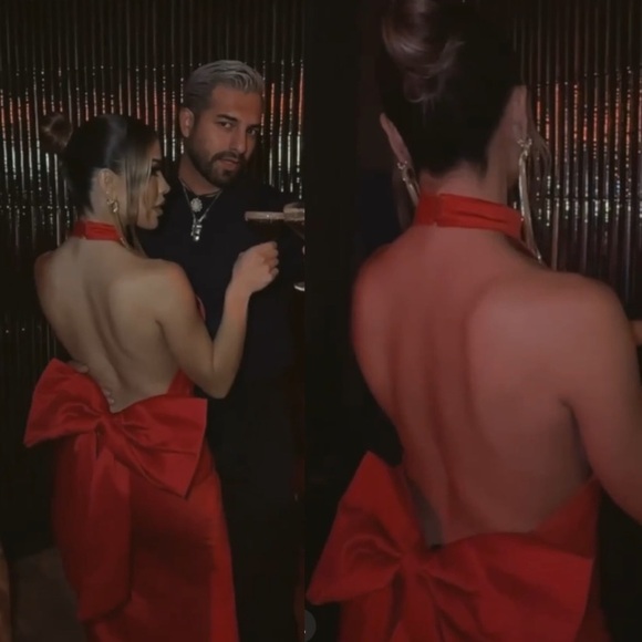 HOUSE OF CB 'Ilaria' Red Bow Halter Maxi Dress NWOT size XS - Picture 4 of 11